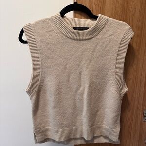 French Connection Cream Sweater Tank Top